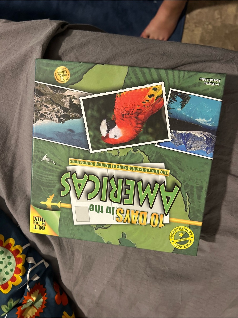10 Days in the Americas Board Game – Green with Red Parrot